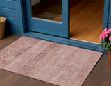 3' X 5' Blush And Mauve Medallion Washable Indoor Outdoor Area Rug