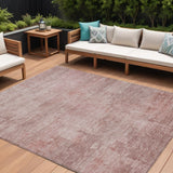 8' X 10' Blush And Pink Abstract Washable Indoor Outdoor Area Rug