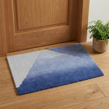 2' X 3' Blue And Gray Geometric Hand Tufted Area Rug