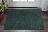 2' X 3' Green Hand Woven Area Rug