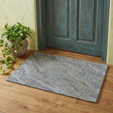 2' X 3' Blue Green And Gray Abstract Hand Tufted Area Rug