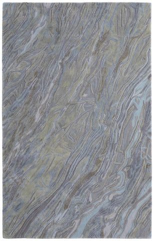 8' X 10' Gold Brown And Gray Striped Washable Indoor Outdoor Area Rug