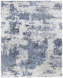 8' X 10' Silver Gray And Taupe Abstract Washable Indoor Outdoor Area Rug