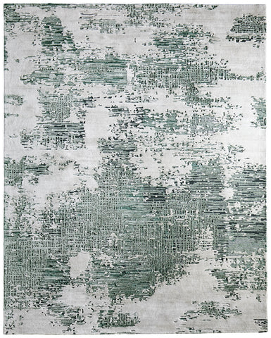 5' X 8' Gray Brown and Ivory Abstract Power Loom Area Rug