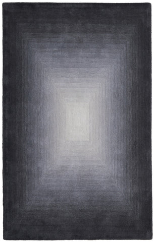 8' X 10' Navy Blue And Sky Blue Geometric Washable Indoor Outdoor Area Rug