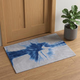 2' X 3' Blue And Gray Abstract Hand Tufted Area Rug