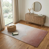 4' X 6' Pink And Ivory Ombre Hand Tufted Area Rug