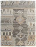 8' X 10' Beige And Ivory Damask Washable Indoor Outdoor Area Rug