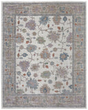 3' X 5' Ivory Tan and Blue Abstract Power Loom Area Rug With Fringe