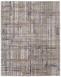 8' X 10' Lavender And Ivory Geometric Washable Indoor Outdoor Area Rug