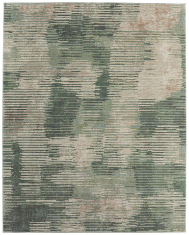 8' X 10' Black Gray And Brown Oriental Washable Indoor Outdoor Area Rug