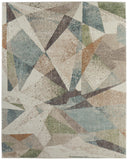 8' X 10' Pink Blush And Ivory Patchwork Washable Indoor Outdoor Area Rug