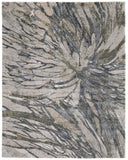 5' X 8' Green And Blue Floral Medallion Washable Indoor Outdoor Area Rug