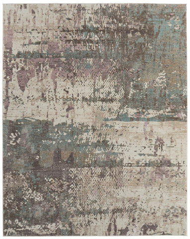 5' X 8' Blue And White Indoor Outdoor Area Rug
