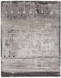 2' X 3' Gray Ivory And Taupe Abstract Distressed Area Rug