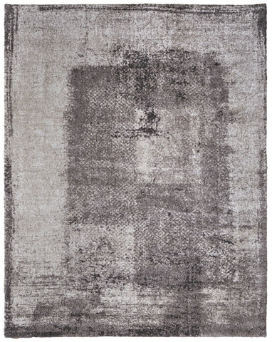 2' X 3' Gray Black And Taupe Abstract Distressed Area Rug