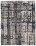 2' X 3' Gray Black And Ivory Abstract Distressed Area Rug