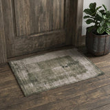 2' X 3' Green And Tan Abstract Distressed Area Rug