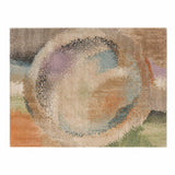 8' X 10' Rust And Ivory Striped Washable Indoor Outdoor Area Rug