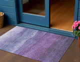 3' X 5' Purple And Lavender Abstract Washable Indoor Outdoor Area Rug