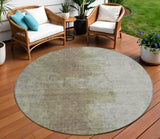 3' X 5' Taupe And Beige Abstract Washable Indoor Outdoor Area Rug