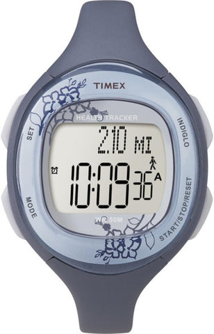 NEW TIMEX T5K484 Gray Tone HEALTH TRACKER WALK SENSOR LCD DIGITAL WATCH. Needs Battery.
