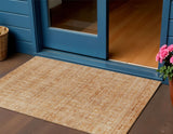 3' X 5' Coral And Peach Abstract Washable Indoor Outdoor Area Rug