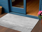 3' X 5' Gray And Ivory Abstract Washable Indoor Outdoor Area Rug