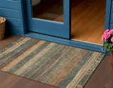 3' X 5' Fern Green And Rust Aztec Washable Indoor Outdoor Area Rug