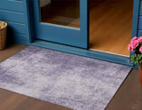 3' X 5' Lavender And Lilac Abstract Washable Indoor Outdoor Area Rug