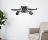 34" Black And Silver Silent Analog Exposed Gear Novelty Wall Clock
