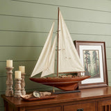 29" Unfinished Fabric Hand Painted Model Boat