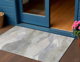 3' X 5' Beige And Gray Abstract Washable Indoor Outdoor Area Rug