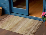 3' X 5' Beige And Brown Geometric Washable Indoor Outdoor Area Rug