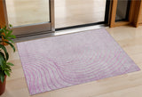 3' X 5' Blush And Silver Abstract Washable Indoor Outdoor Area Rug