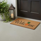 24" X 36" Black And Natural Coir Pineapple Welcome Outdoor Door Mat