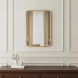 32" Gold Metal Beaded Accent Mirror