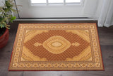 2' X 5' Red And Beige Moroccan Area Rug