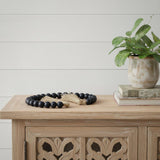 24" Dark Blue Wood Hand Painted Decorative Tassel