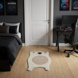 2' X 4' Brown And Off White Bear Youthful Hand Knotted Washable Area Rug