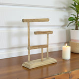 14" Brown Drift Wood Three Tier Decorative Jewelry Holder