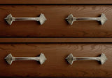 Set of Six Silver Metal Drawer Pull Knobs