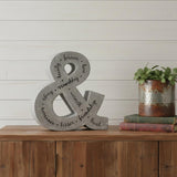 20" X 18" Black And Gray Galvanized Metal Ampersand Hanging Wall Decor