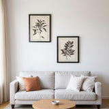 Set of Two Black And White Flower Framed Art