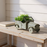 21" Silver Metal Flowers Hand Painted Truck Model Truck