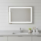 24" Clear Lighted Frameless Bathroom Vanity Mirror