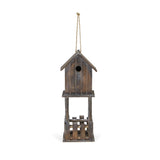23" Brown Wood House Hand Painted Decorative Bird House