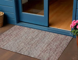 3' X 5' Burgundy And Gray Abstract Washable Indoor Outdoor Area Rug