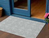 3' X 5' Gray And Ivory Leopard Print Washable Indoor Outdoor Area Rug