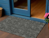 3' X 5' Graphite And Black Leopard Print Washable Indoor Outdoor Area Rug